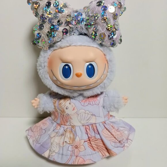 Disney Princess Cinderella Dress with Matching Sequin Bow Labubu Outfit - Picture 3 of 6